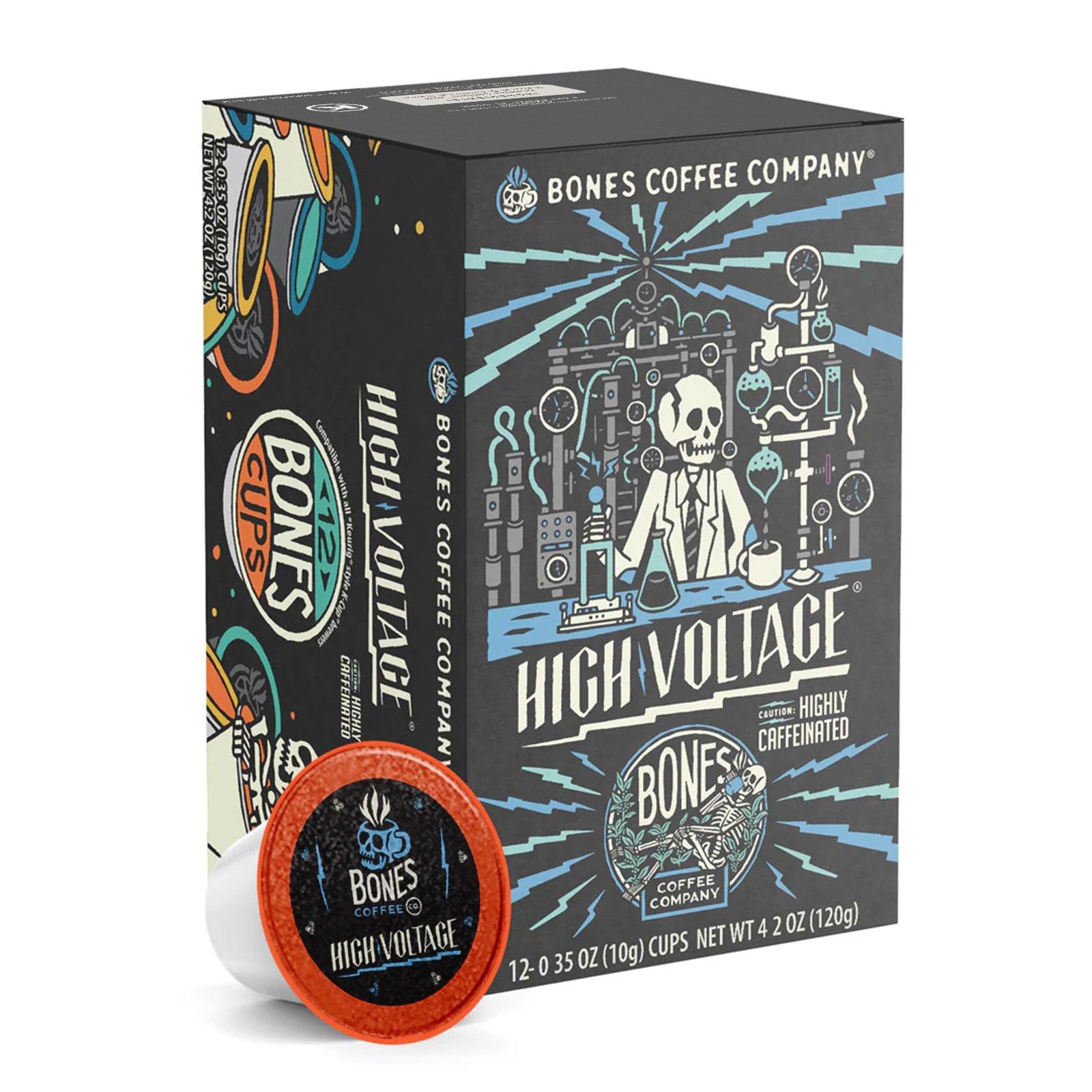 High Voltage Bones Cups - 12 Count | Bones Coffee Company