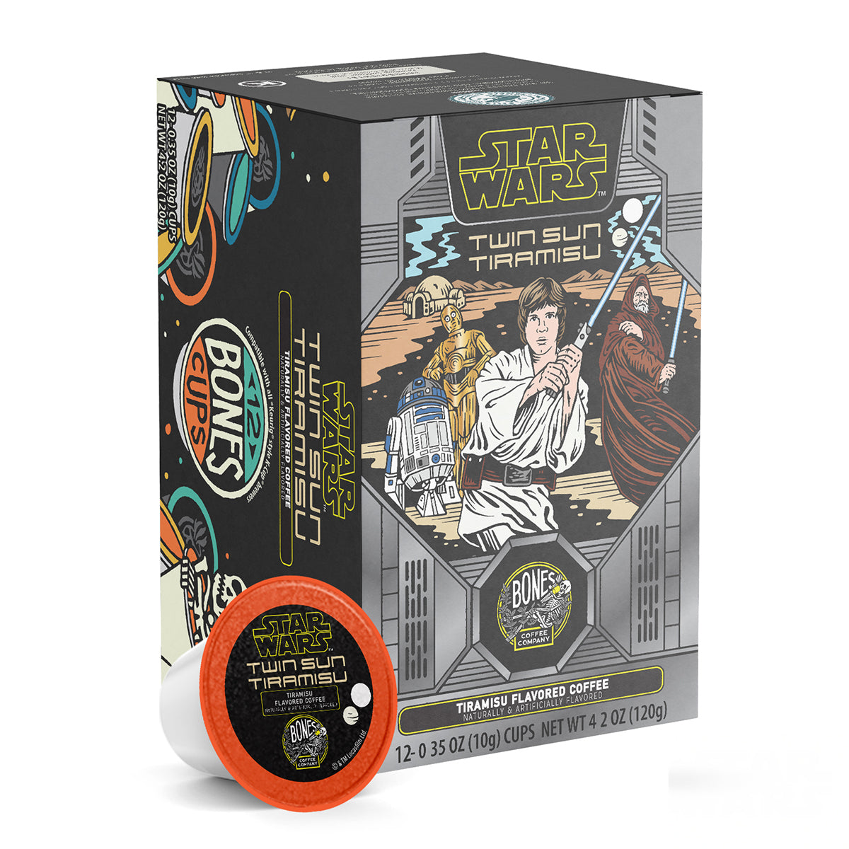 Twin Sun Tiramisu Bones Cups - 12 Count | Bones Coffee