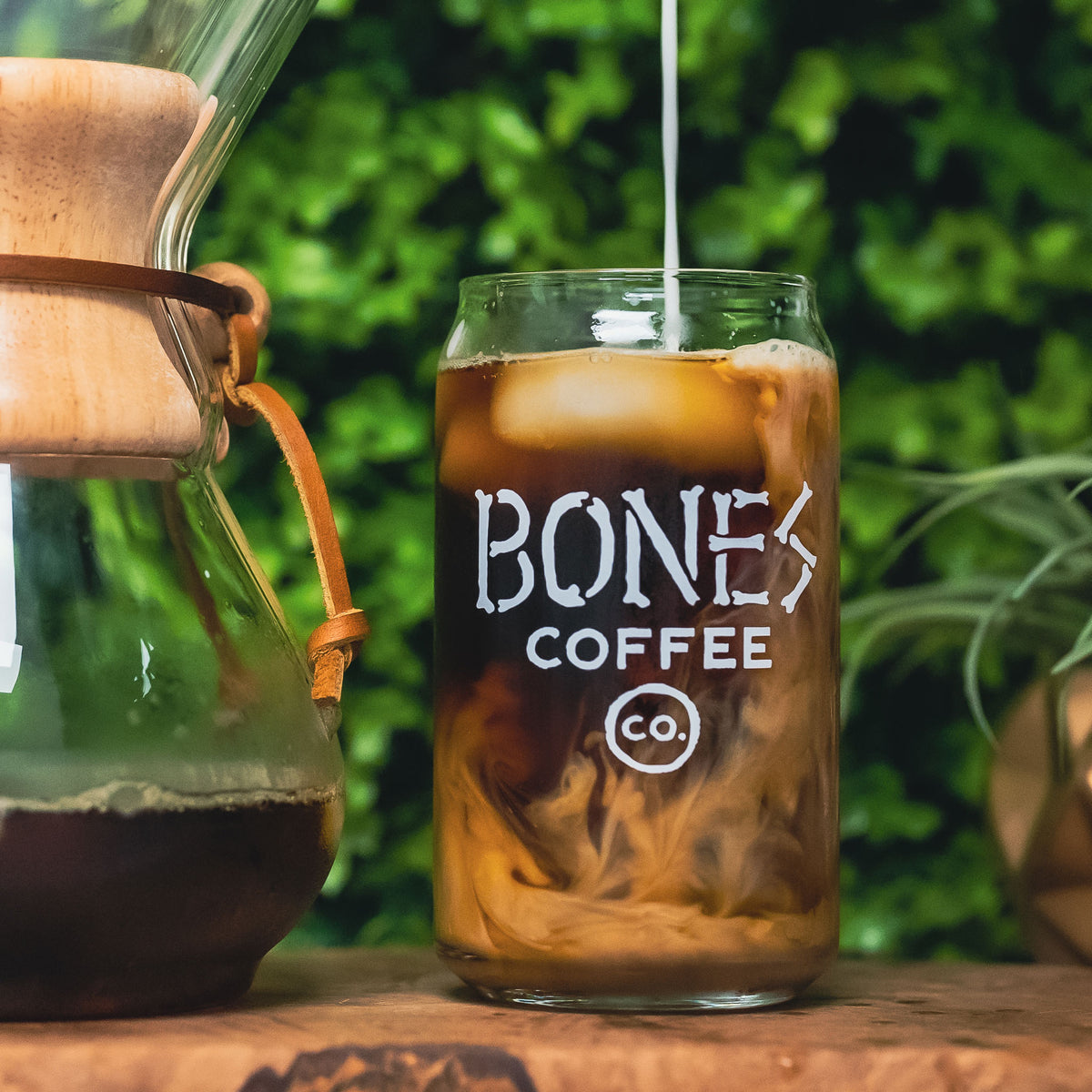 Cold Brew Coffee Glass | 16oz | Bones Coffee