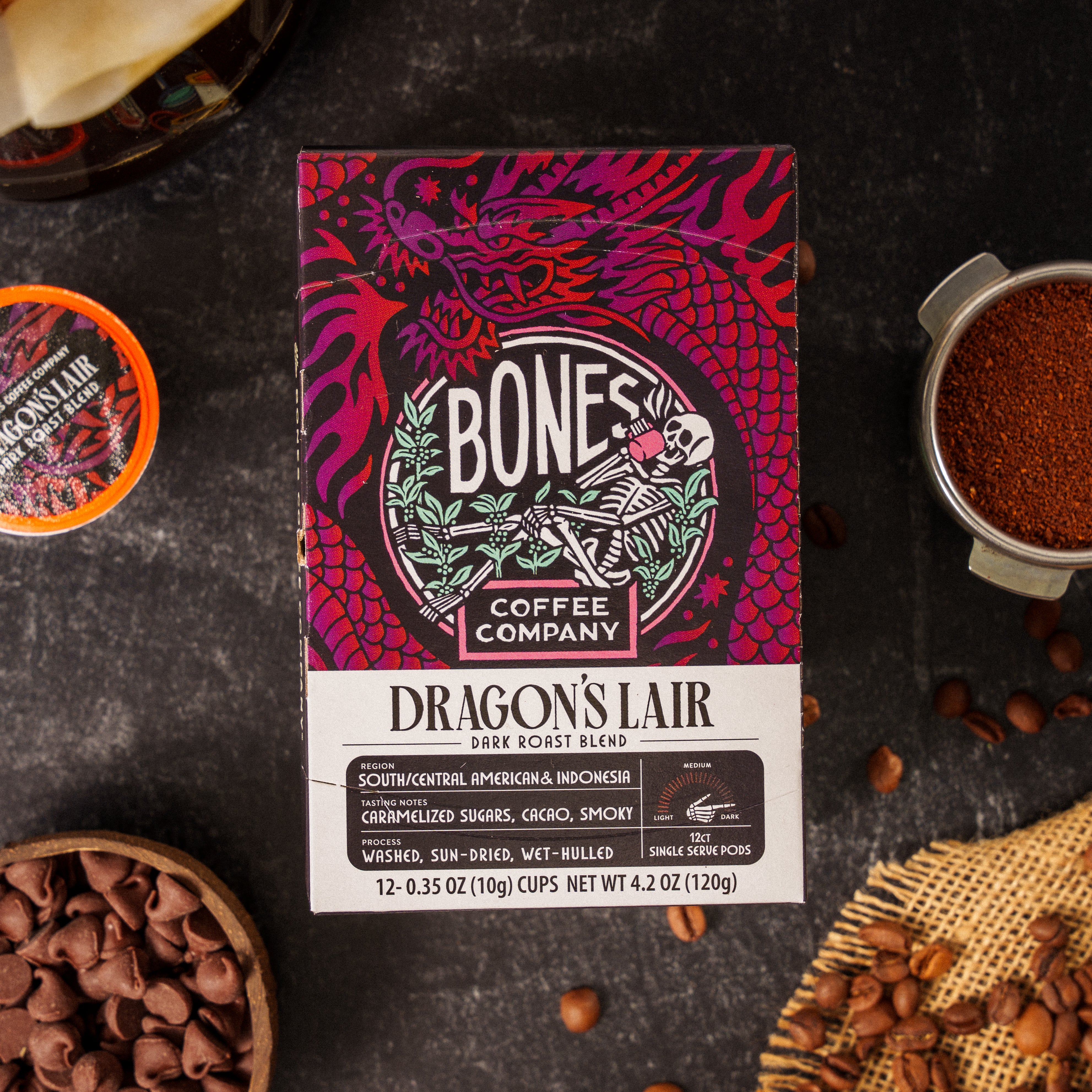 Dragon's Lair Bones Cups - 12 Count | Bones Coffee