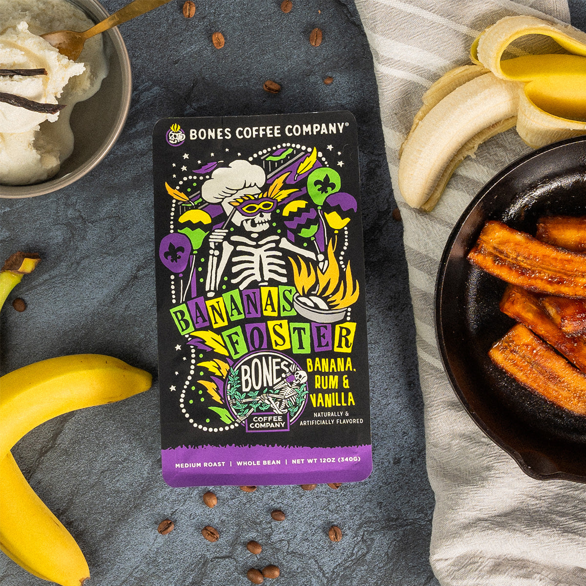 Bananas Foster 12oz Bones Coffee