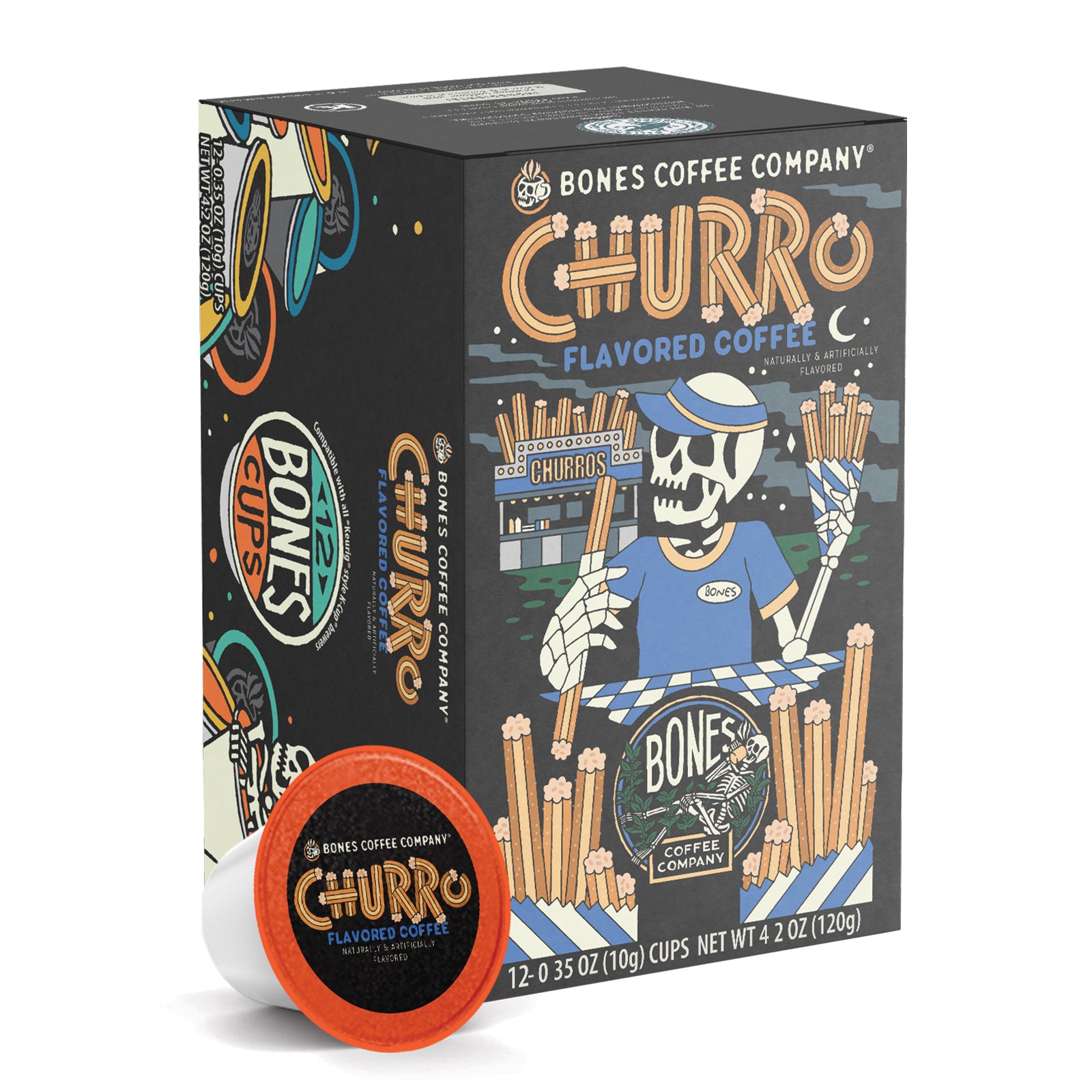 Churro Bones Cups - 12 Count | Bones Coffee