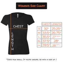 This is the women's tee shirt size chart.