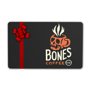 A giftcard for Bones Coffee Company.
