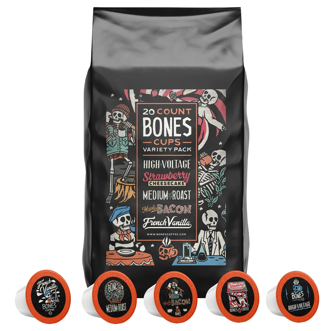 Bones Coffee Co. Single Serve Variety Cups 20 ct Coffee